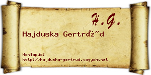 Hajduska Gertrúd névjegykártya